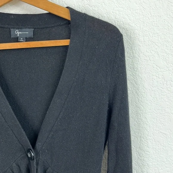 Aqua Cashmere V Neck Peplum Cadigan Sweater - Picture 2 of 6